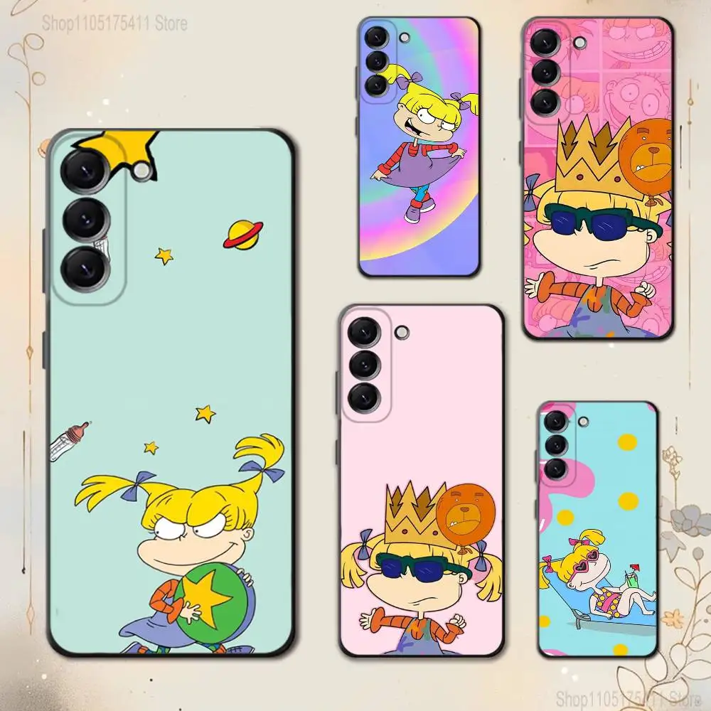 

R-Rugrat ChuckieS A-Angelica Phone Case For Samsung Galaxy A 73,72,51,53,52,71,22,5G,Note,J7,8,9 Soft Black Cover
