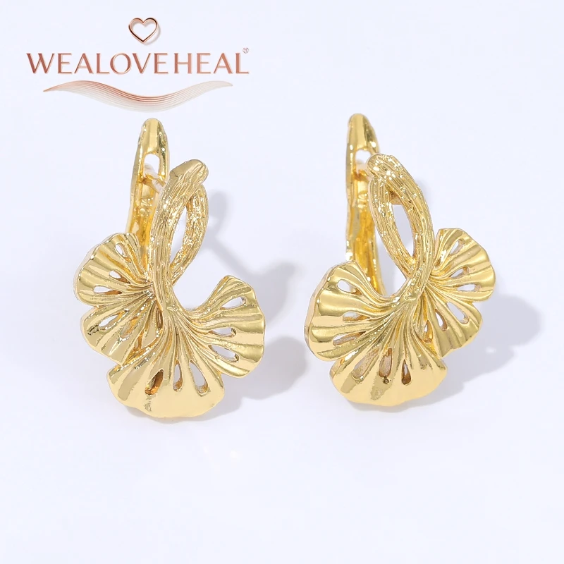18 Karat vergoldete französische Blumen-Ohrringhaken, Hebelrücken, offene Schleifenfassung für DIY-Ohrringe, Schmuckherstellung, Zubehör – Detail 18