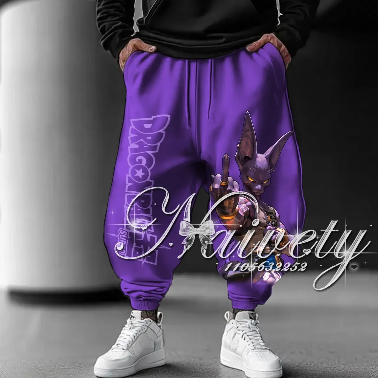 Dragon Ball Beerus 3D Print Quick Dry Breathable Vintage Joggers 2026 Summer Unisex Loose Streetwear Sports Pants Y2k