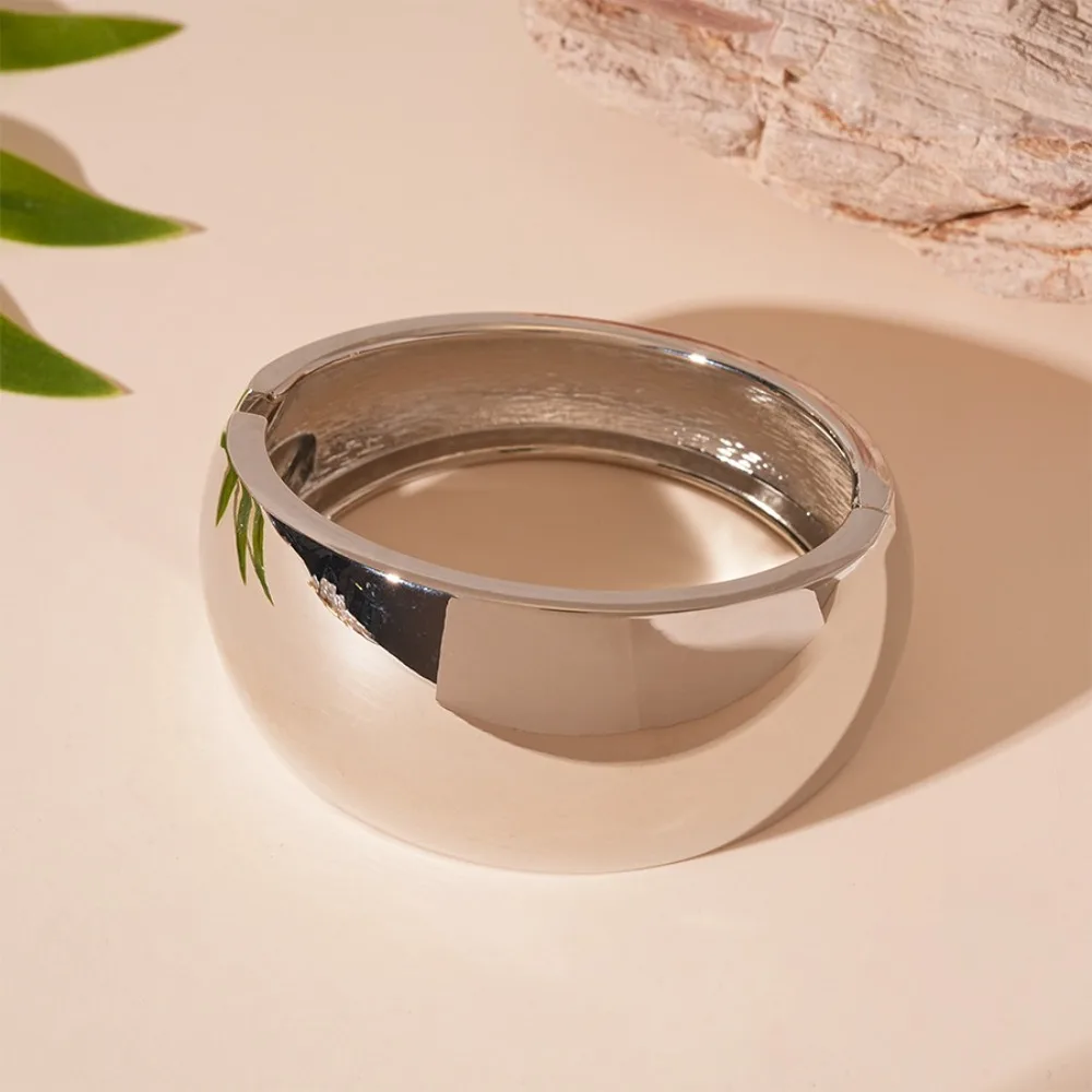 سبيكة واسعة مفتوحة الإسورة الذهب والفضة الأقلية تصميم الكفة أساور مجوهرات اكسسوارات مبالغ فيها مبالغ فيها سوار هدية #2