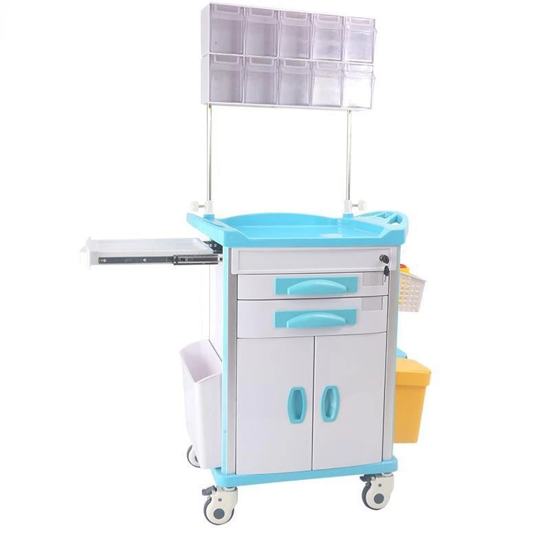 Nurse Station Medical Abs Hospital Cart Ma Shi Medicine Cart Injection Anesthesia Cart Hospital Infusion Trolley Instrument