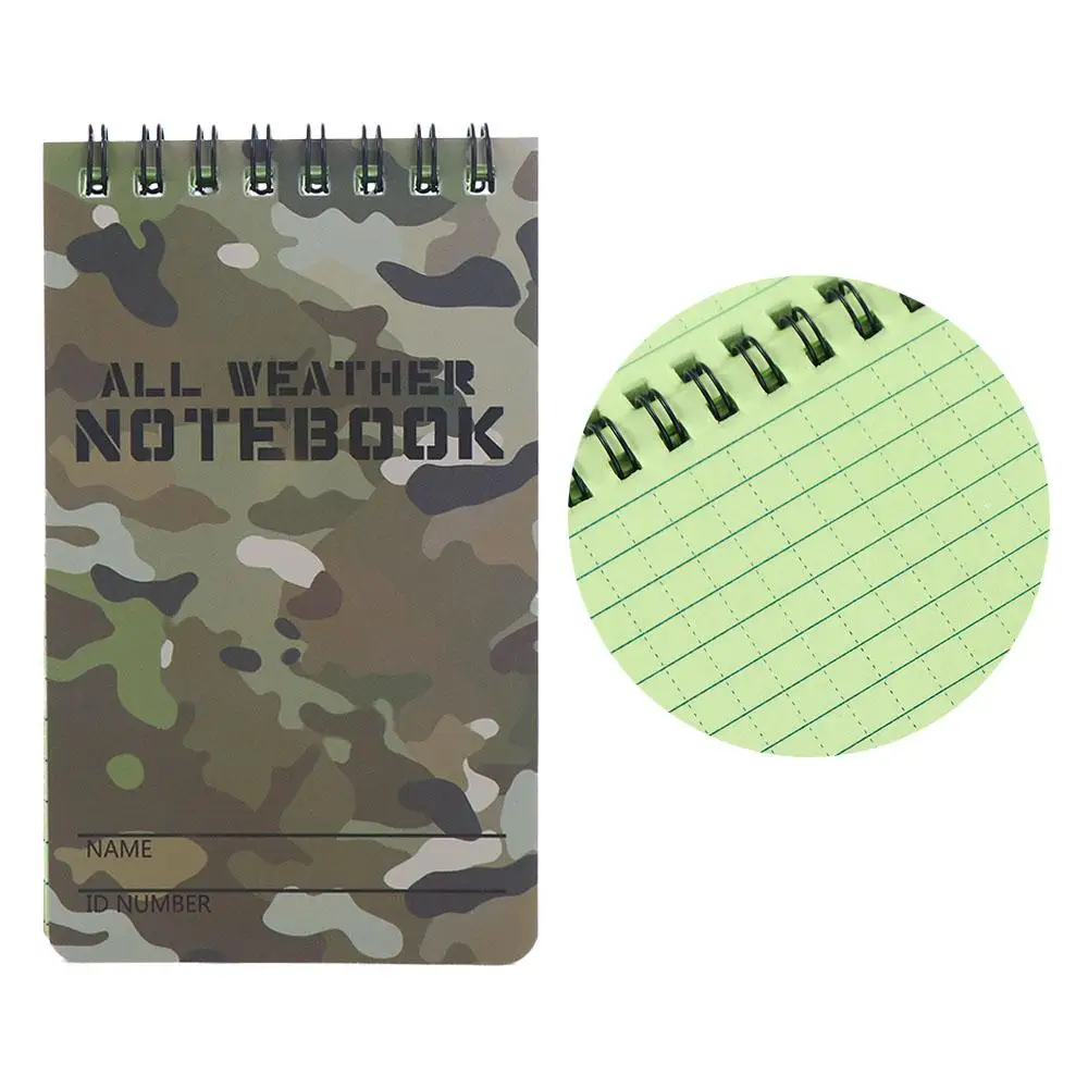 Notepad Outdoor Notebook Coil Memo Pad, papel de escrita na chuva, impermeável Note Pad, All Weather Notebook