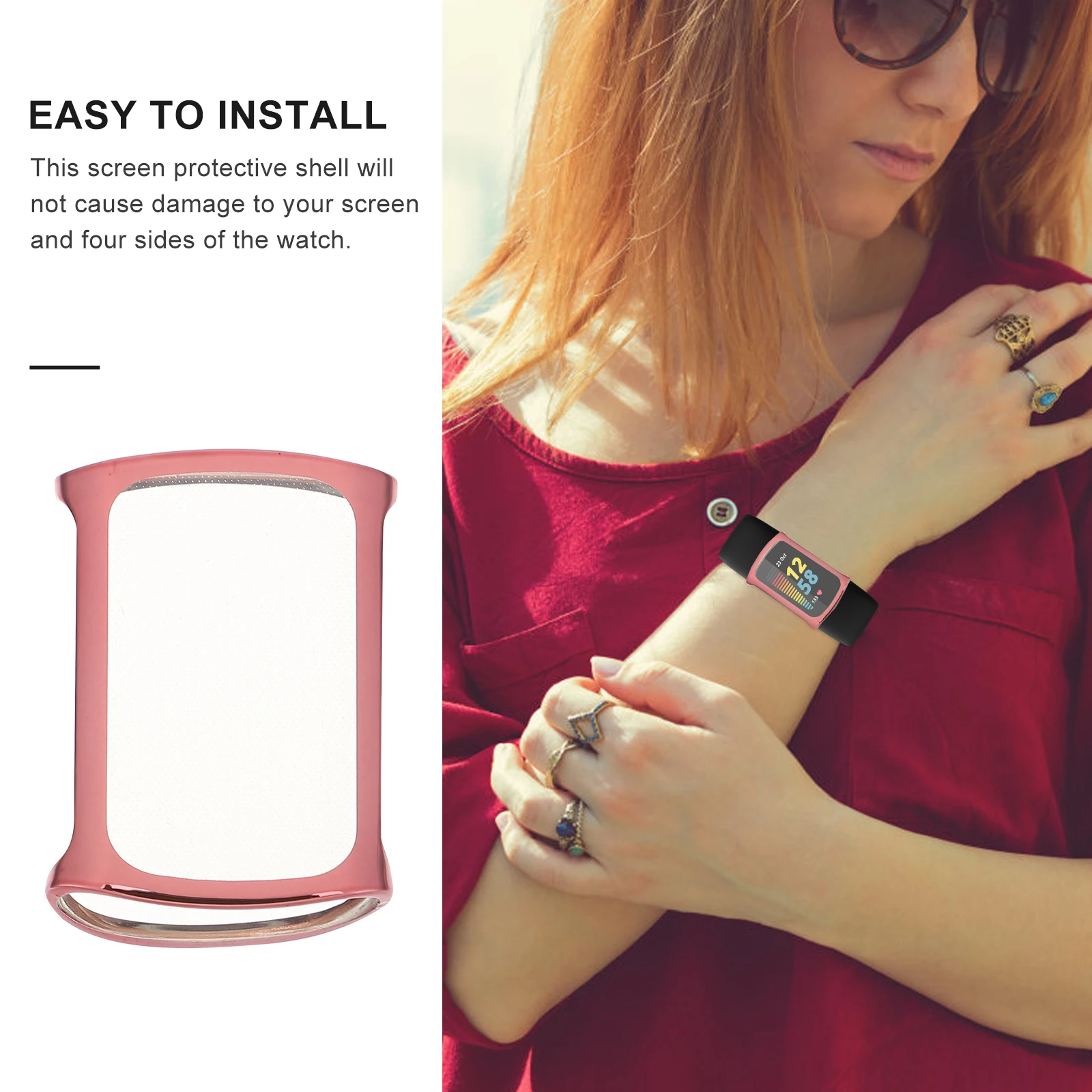 

Smartwatch Screen Protector TPU Anti scratch Watch Case Protective Shell Full Coverage Smart Bracelet Devices Prevent Cracks