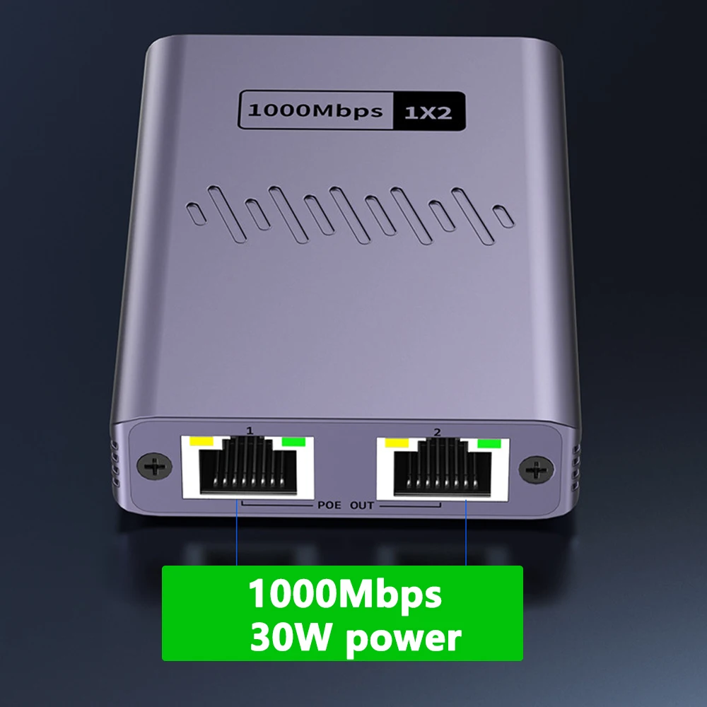 IP 카메라용 기가비트 2 포트 POE 확장기, IEEE 802.3af/at PoE + 표준 10 100 1000Mbps POE 리피터, 100 미터 (328 ft) 확장기