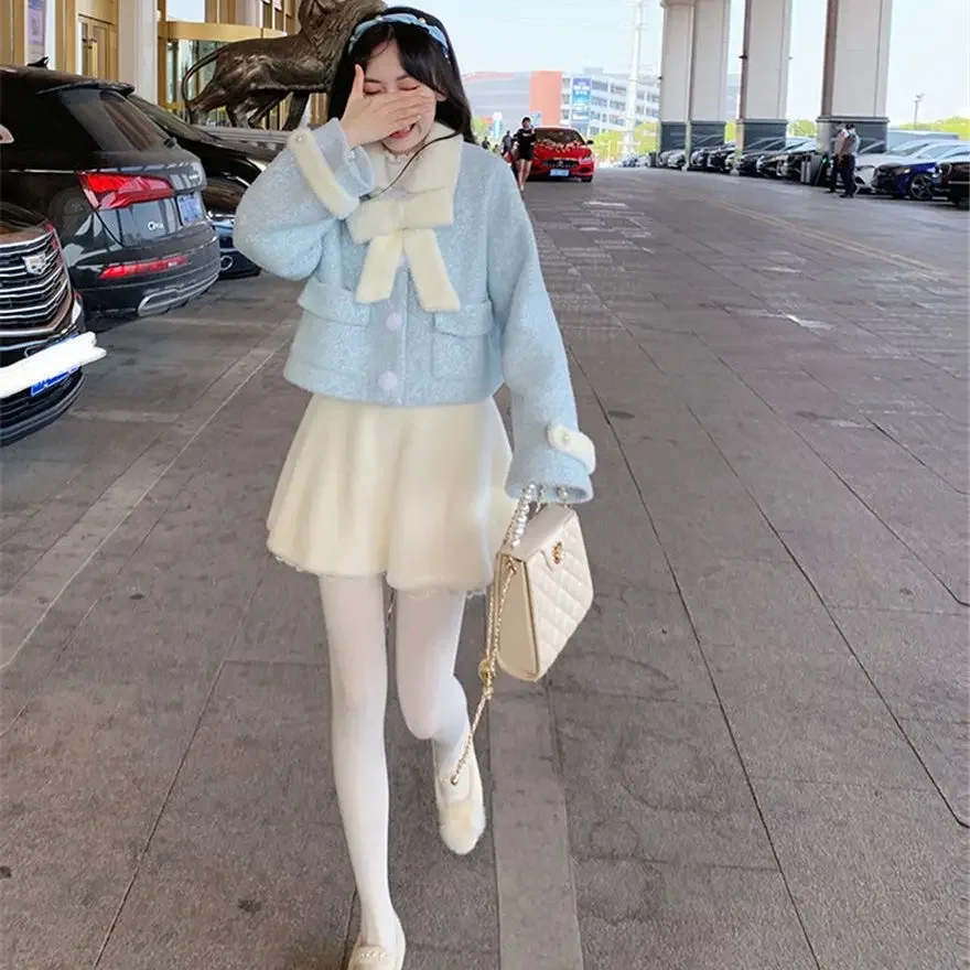 2023 European and American popular new kawaii women's white velvet skirt sweet fresh and cute style lace panels furry mini skirt бейсболка детская buff 5 panels cap wira white s m 125316 000 20 00