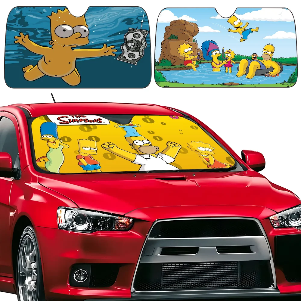 

Cartoon-S-Simpsons автомобильный солнцезащитный козырек на лобовое стекло козырек на переднее окно 70x130 см солнцезащитный козырек солнечная защита плед подарок новинка автомобиль