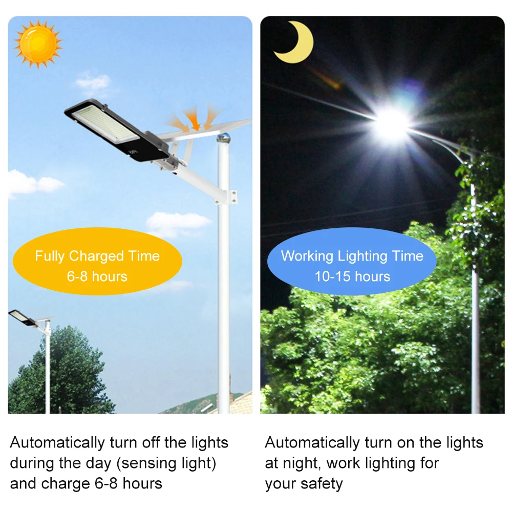 Solar Street Light Outdoor High Power Rainproof Lightning Protection Super Bright Municipal Use