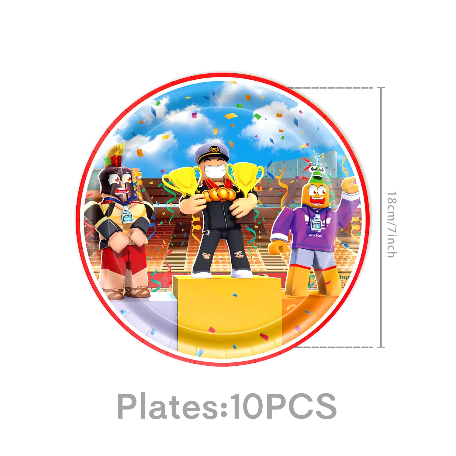 جديد Roblox حفلة عيد ميلاد ديكور Roblox مجموعة ألعاب أدوات المائدة مفرش المائدة لوحة كأس كعكة توبر بالون الصبي استحمام الطفل لوازم الحفلات #3