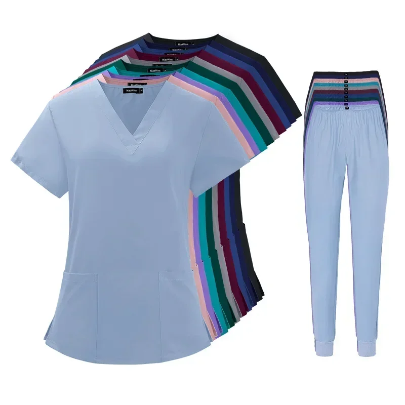 Stylish Medical Work Uniform Set for Doctors and Nurses in Beauty Salon Pet Hospital Dental Clinic and Operating Room