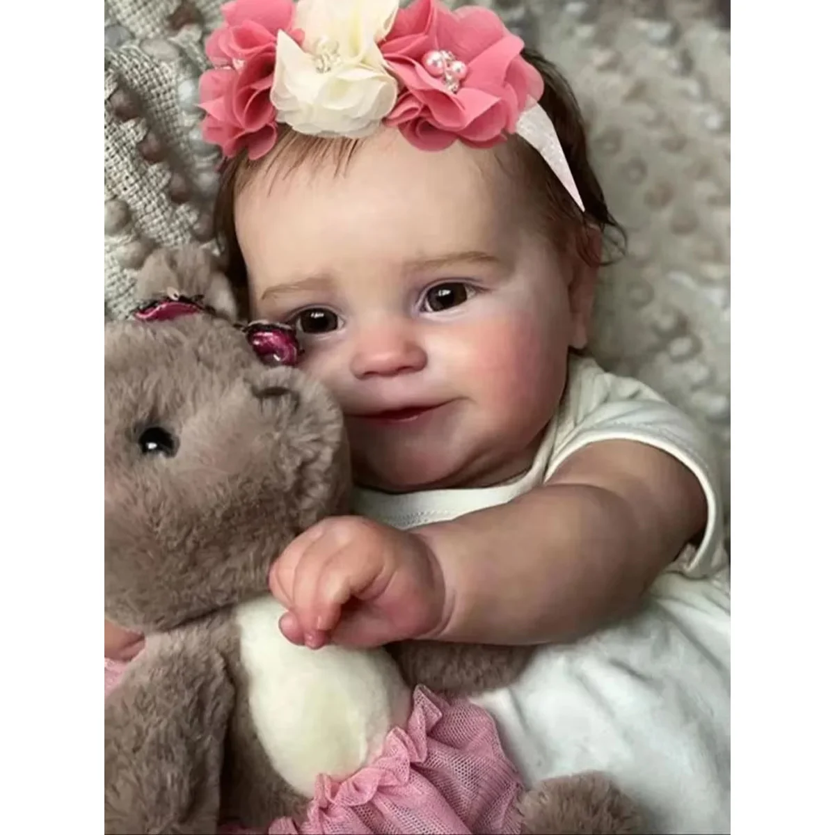 50 cm 20 Zoll Realistisches Fertigprodukt Wie eine Neugeborene Babypuppe Die Babypuppe wurde bereits bemalt. Reborn-Puppe