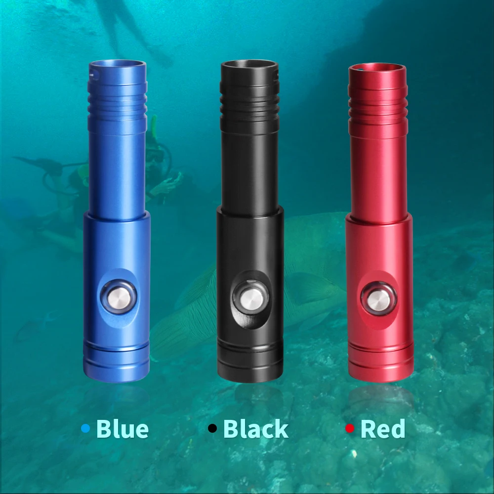 1100 Lumen IP68 Aluminium Underwater Diving Lamp Handheld Spearfish Led Torch Rechargeable Lantern Waterproof Light Flashlight