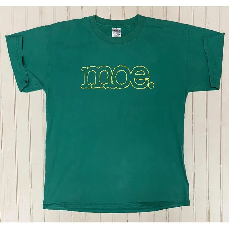 

Футболка из хлопка с классическим логотипом Moe Band, желто-зеленая, полный размер, S-5XL