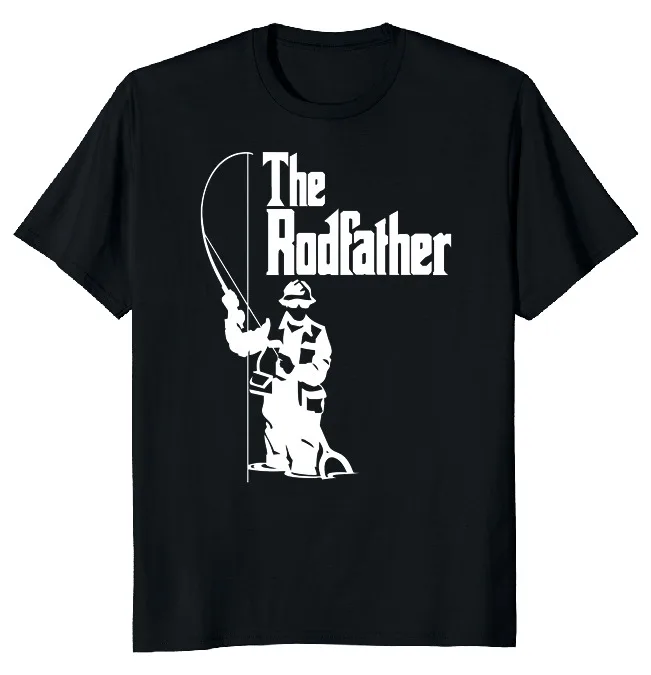 NEW LIMITED The Rodfather Fishing Father Funny Novelty Tee  Fast ShippingAnime Pattern Summer Clothing