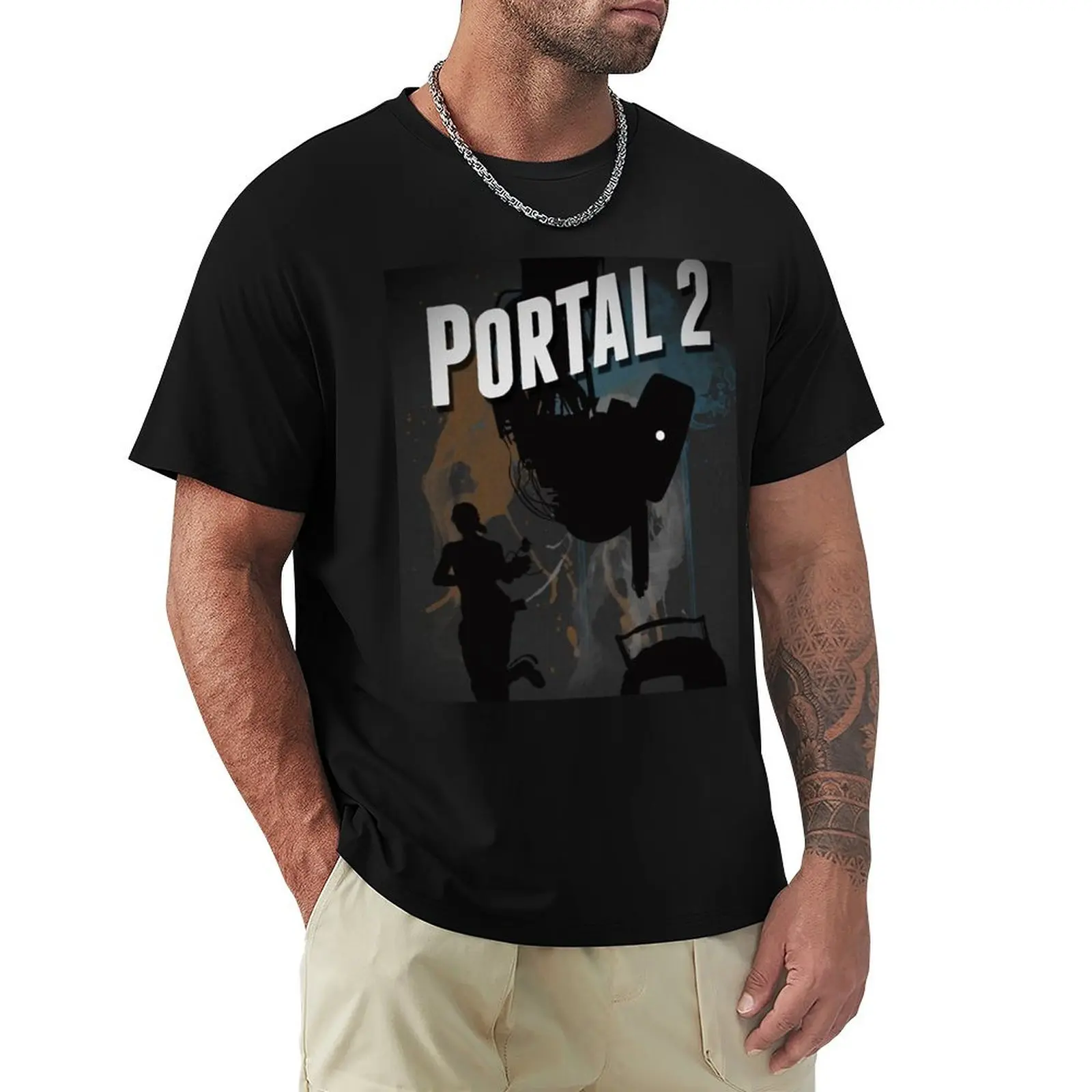 

Portal 2 Poster T-Shirt anime t shirts vintage clothes shirts graphic tees anime shirt mens cotton t shirts