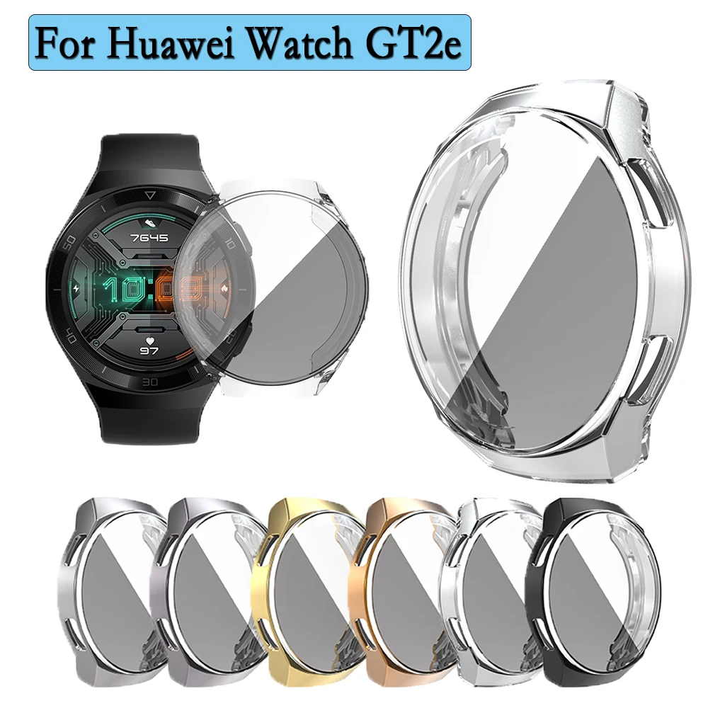 Her Yerde Çerçeve Tam Koruyucu Kılıf Huawei watch GT 2e Şık tpu kaplama Ekran Koruyucu Kapak Için Huawei watch GT2e