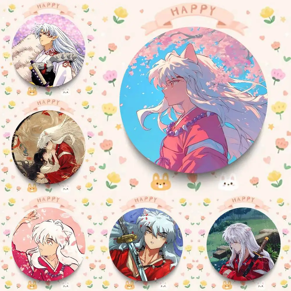 Anime InuYasha Cute Cartoon Button Pin Brooch Badge Bag Decor Fans Collect