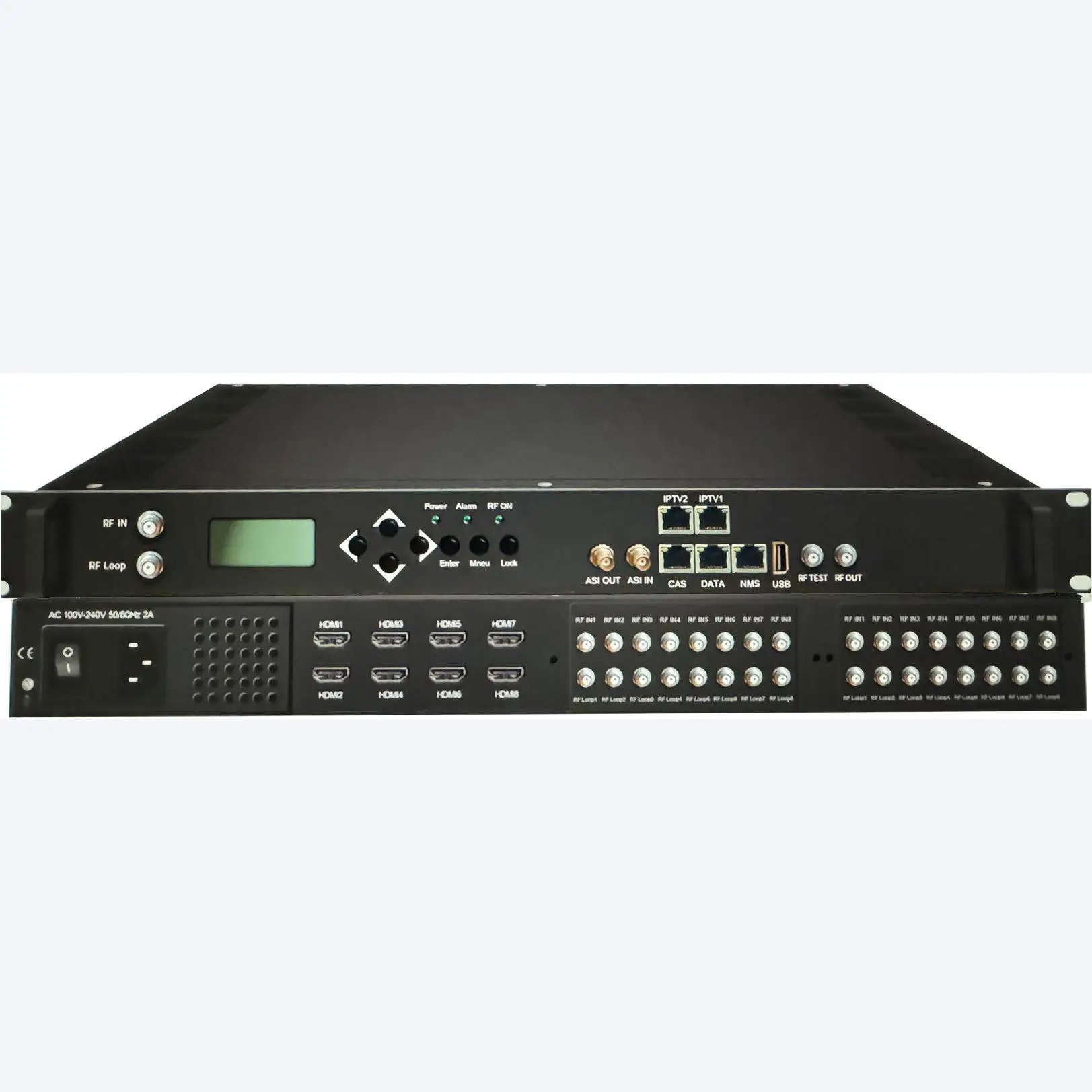24-канальный Full HD ASI IP ISDB-T/DVB-T/DVB-C кодер-модулятор с поддержкой H.264/H.265, готовый к работе с RF-конвертером, металлический корпус, оборудование для Web TV