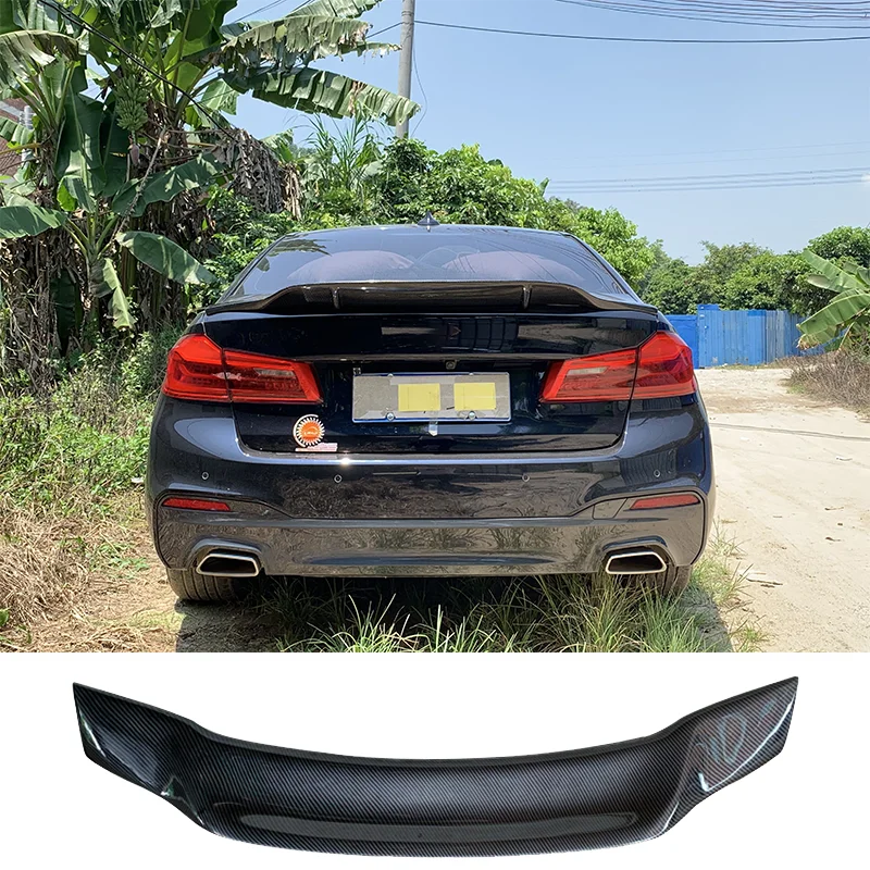 Suitable for BMW 5 Series G30 G38 carbon fiber spoiler 2018 2019 2020 2021 trunk wing spoiler decorative car design