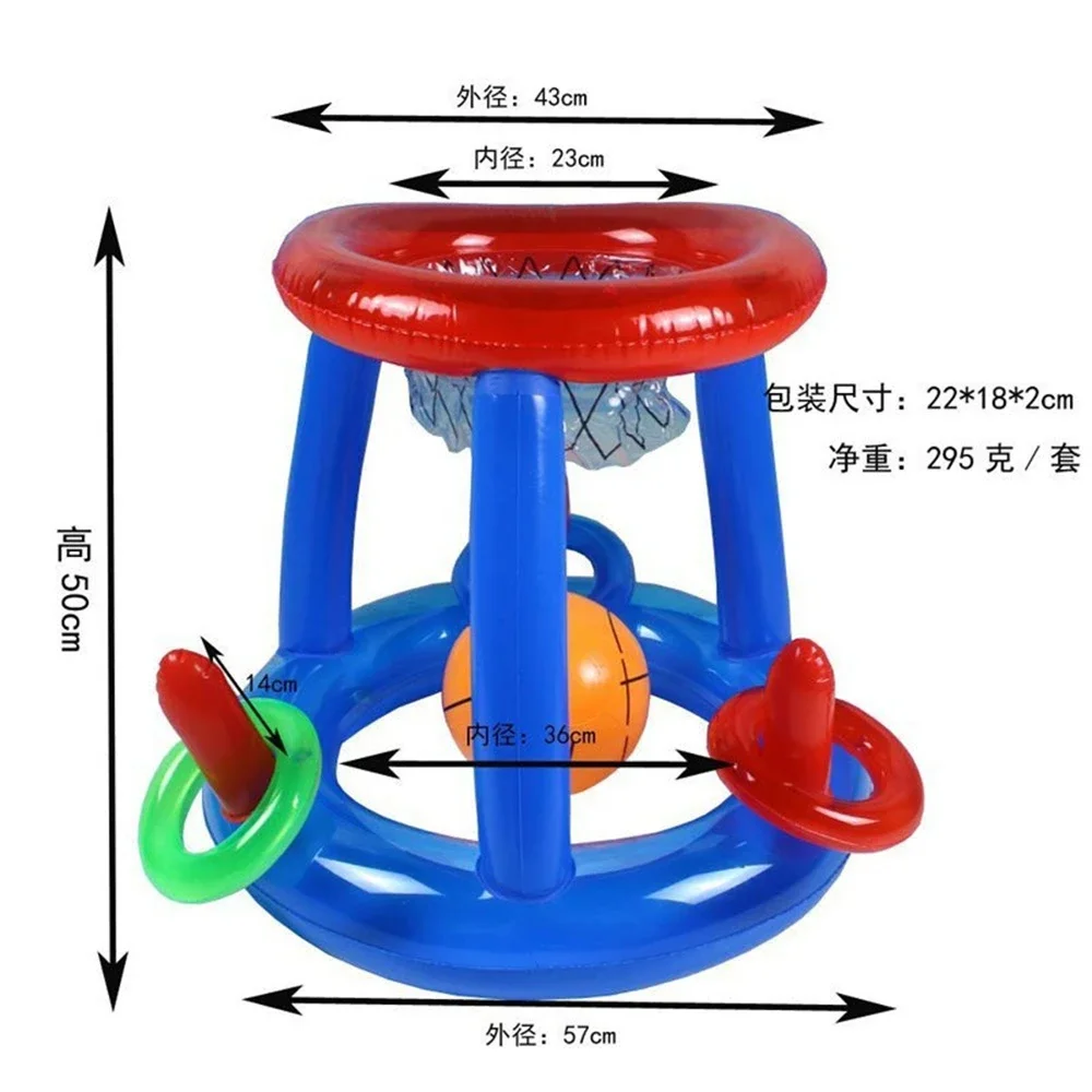 Outdoor Swimming Pool Beach Accessories Inflatable Ring Throwing Ferrule Game Set Floating Pool Toys Summer Beach Fun Water Toy