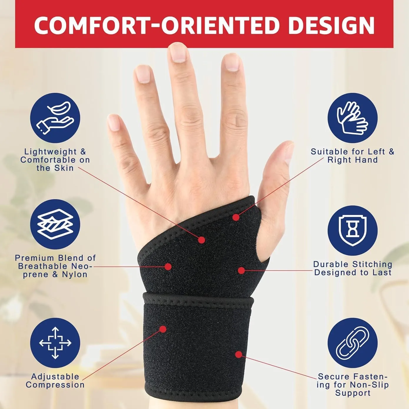 

Pressurized Winding Wristband Men's and Women's Fitness Sports Wristband Badminton Hand Guard To Prevent Sprains