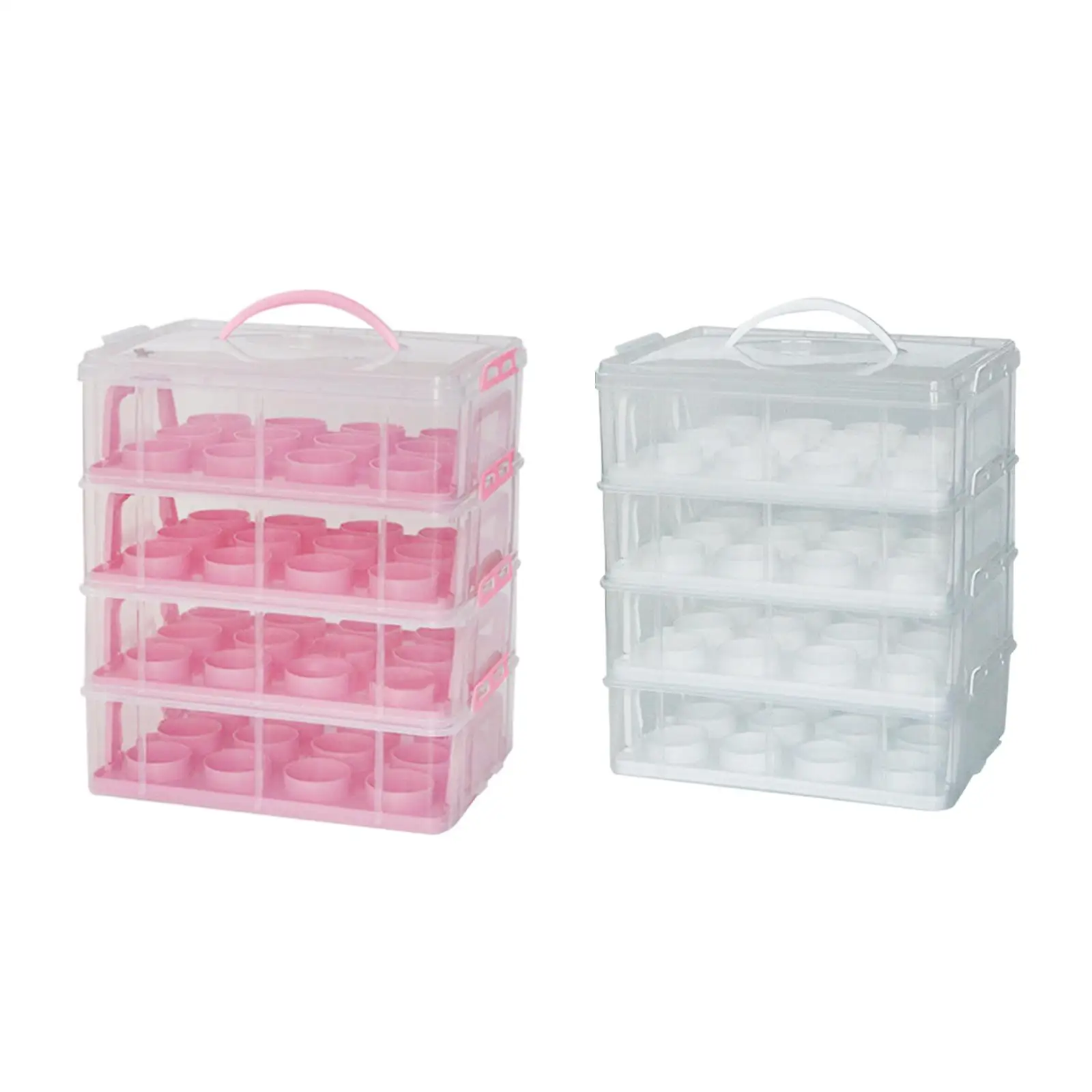 

4 Tier Cupcake Carrier Portable Cupcake Holder for Muffin Cookie Cheesecakes