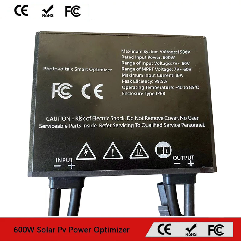 600W Photovoltaic Power Optimizer Embedded module level features New solar photovoltaic MPPT all aluminum metal housing