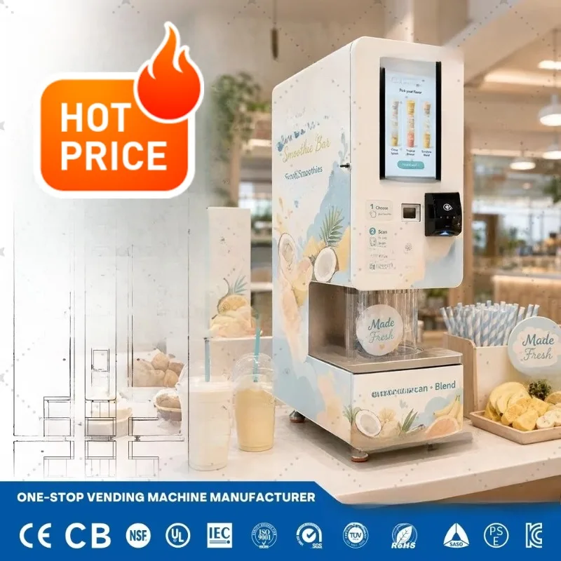 Manufacturer Smoothie-Automat Protein Smoothie Vending Machine with Custom Mixing Precise Portion Control