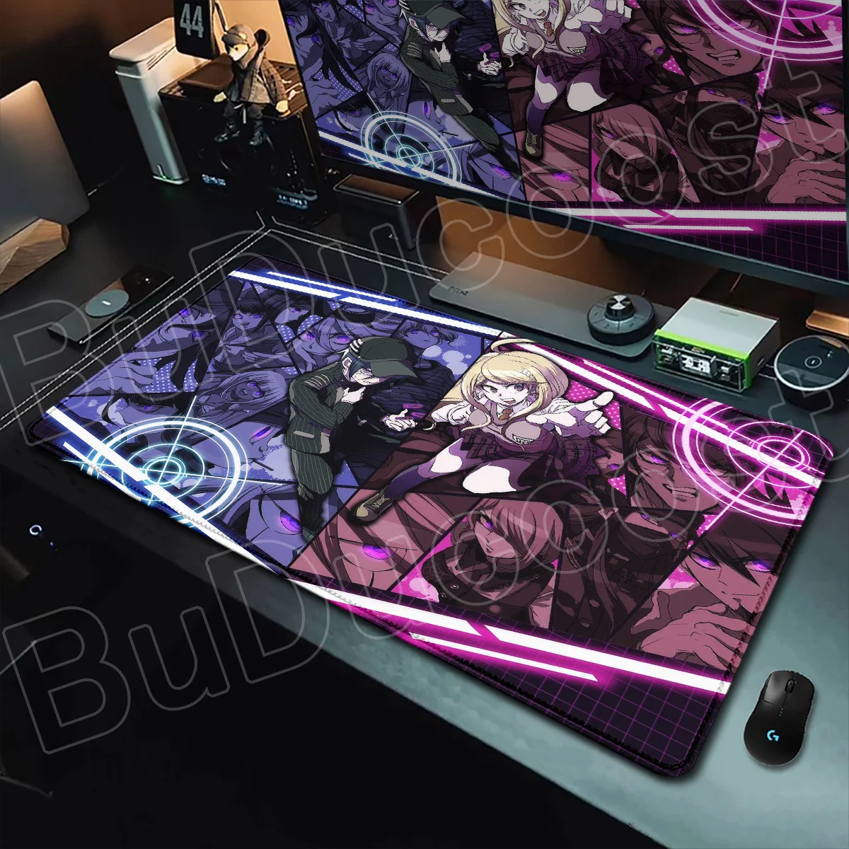 

Mouse Pad Computer Office Desk Mats Locking Edge Keyboard Rug PC Accessories Large Anime Game Laptop Danganronpa Washable Carpet