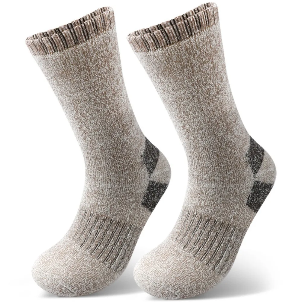 

Soft Super Thick Men Socks Fleece Lined Middle Tube Mid Calf Socks Keep Warm Skiing Sports Socks Winter