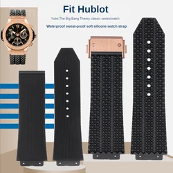 Compatible Men's Sport  Accessories For Hublot Silicone Sweat-proof Watch Strap Yubo Big Bang Classic Fusion 26x19mm 24x17mm