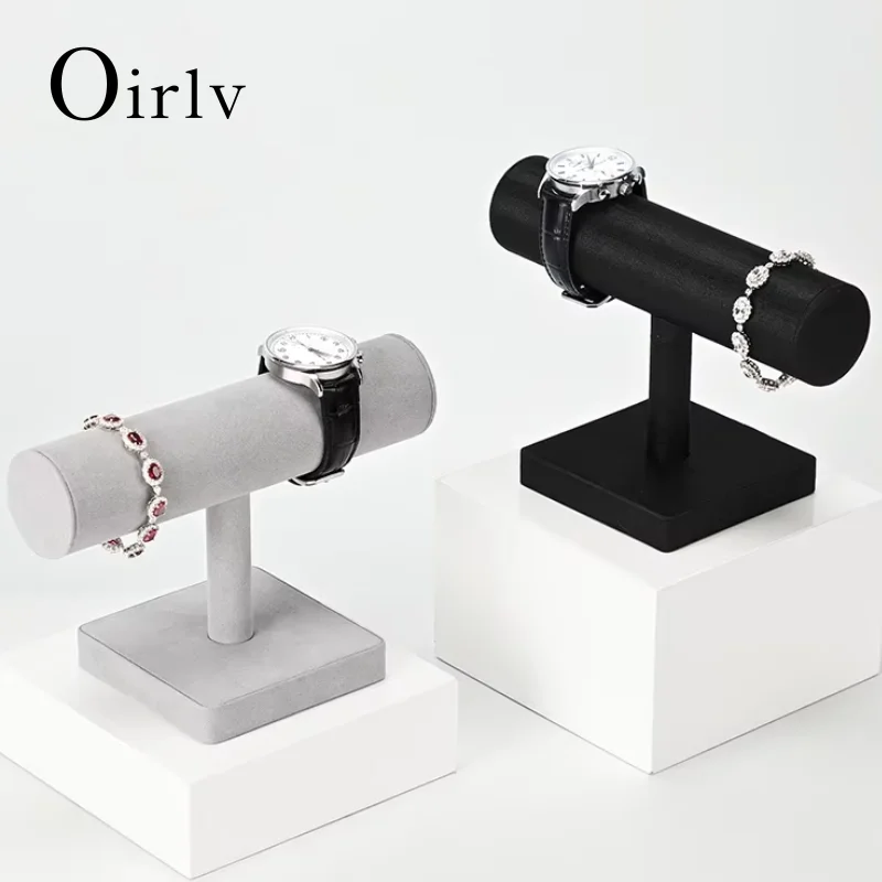 

Oirlv 6 Colors Upright Velvet Bracelet Chain Watch Upright Display Rack Jewelry Organizer Hard Jewelry Display Stand Holder
