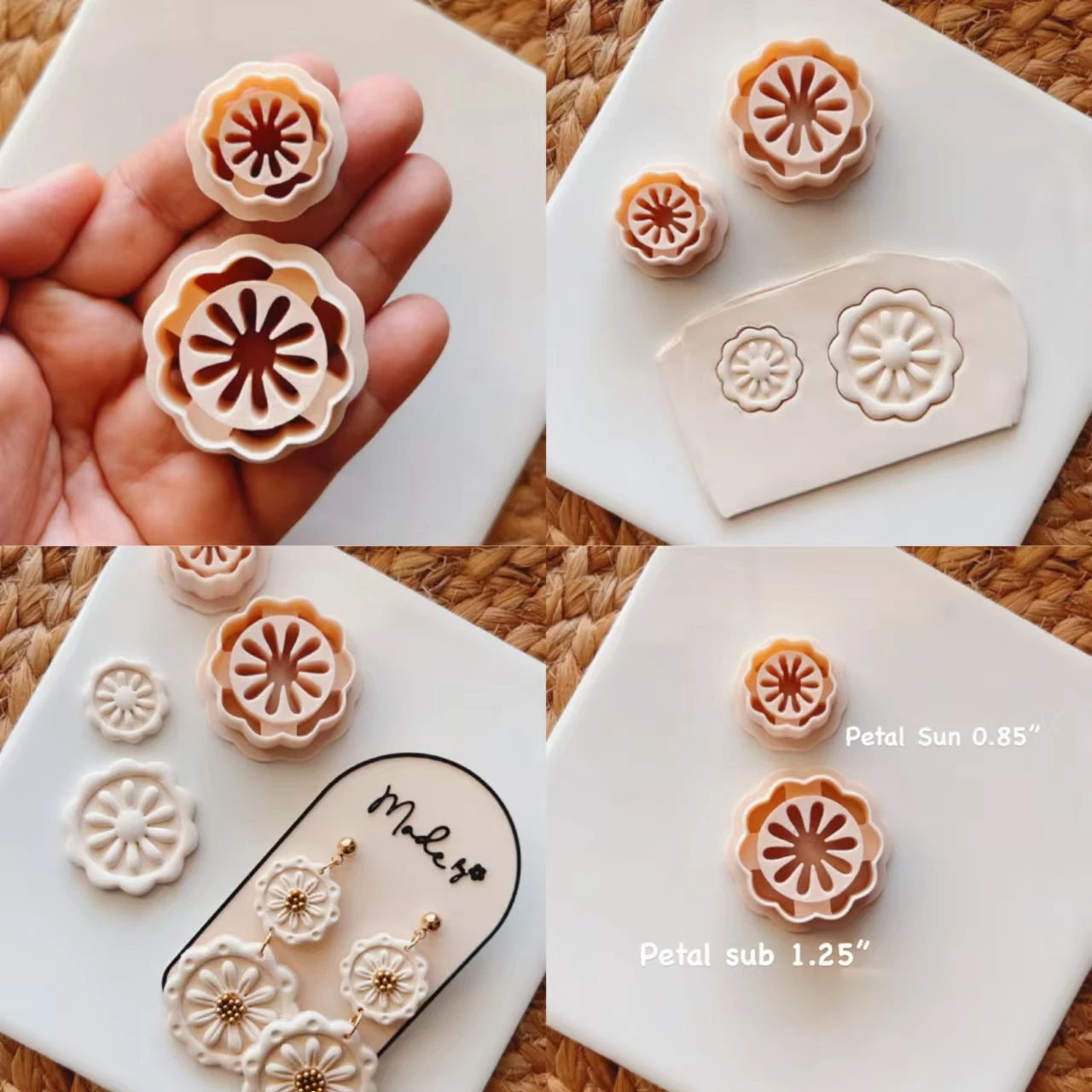 Boho Embossed Unique Cutter Sets (5 Sets)| Classic Dangle Earring Cutter Sets | Unique Earring Clay Cutter Sets