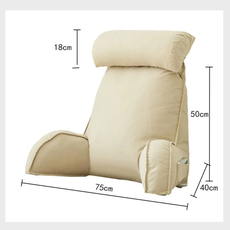 Headboard Pillow Triangle Cushion Reading Large Bolster Backrest for Office Chair Bed Lumbar Support Cushions Household Decor