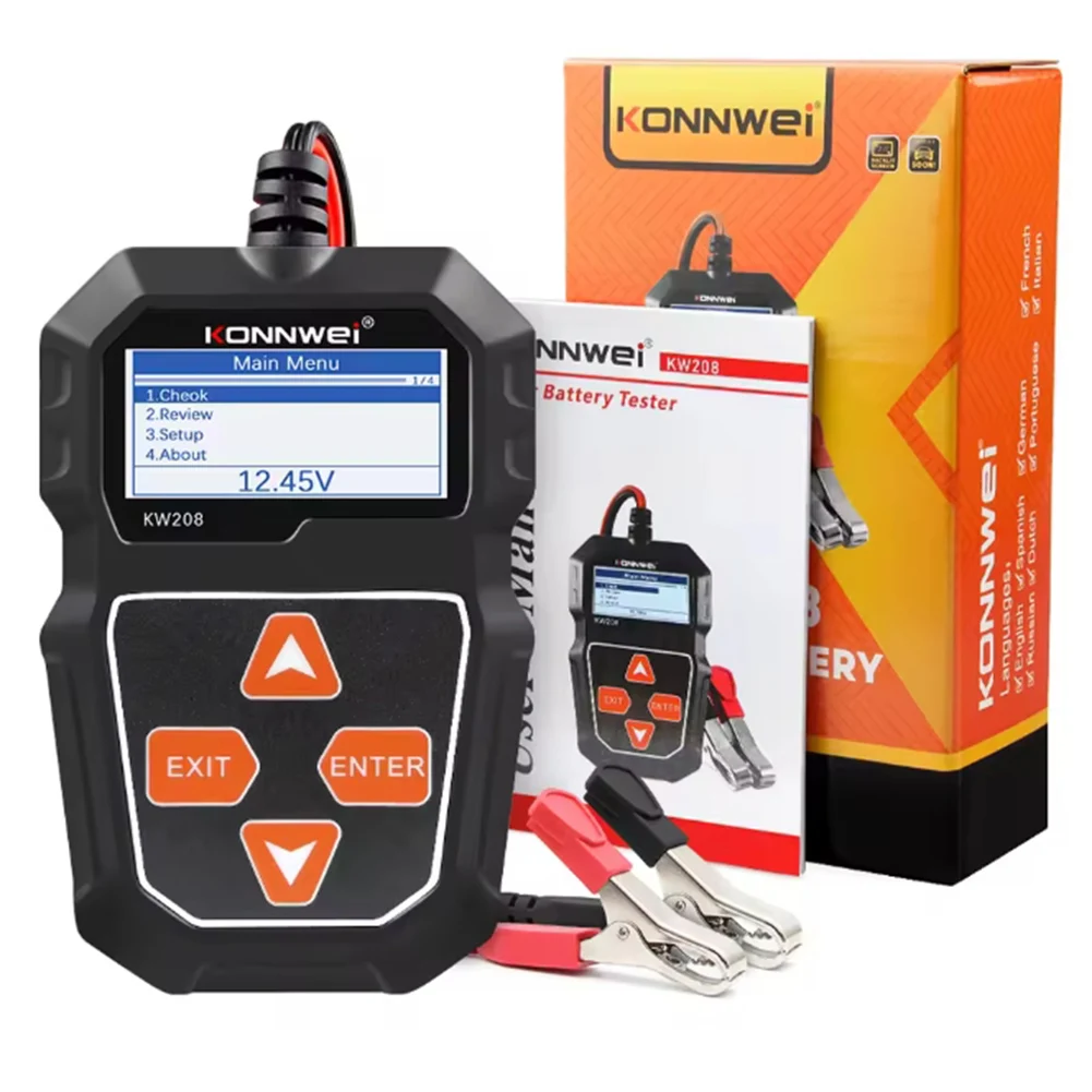 

KW208 Car Battery Testing Tool 6V 12V Compatible Intelligent Diagnostic System for Optimal Battery Performance