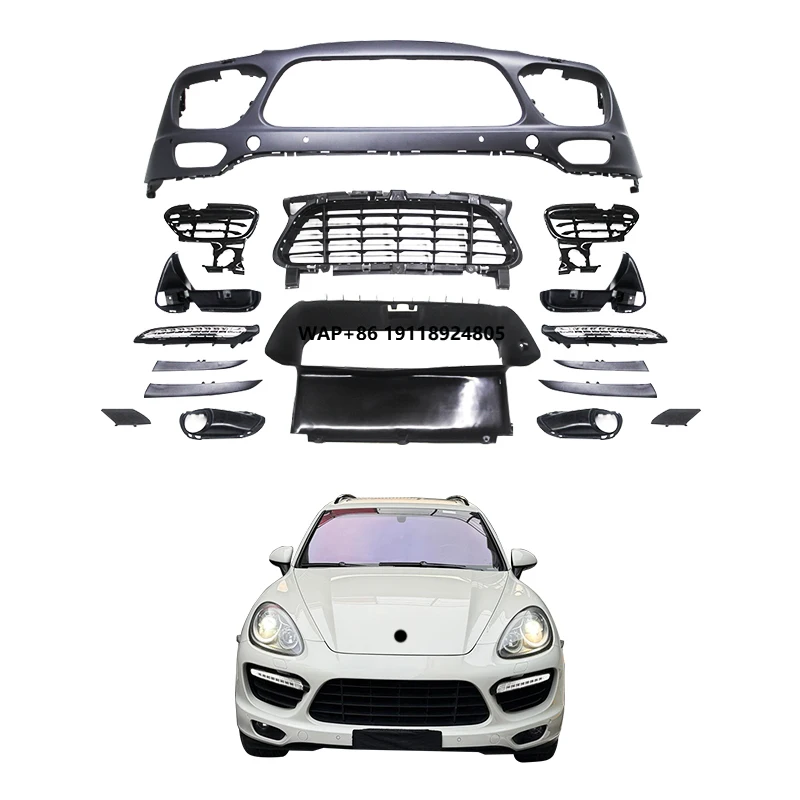 

For for Cayenne 2011-2014 Turbo Front Bumper 958.1 Grille New Condition Car Modification Body Kit with Fog Light