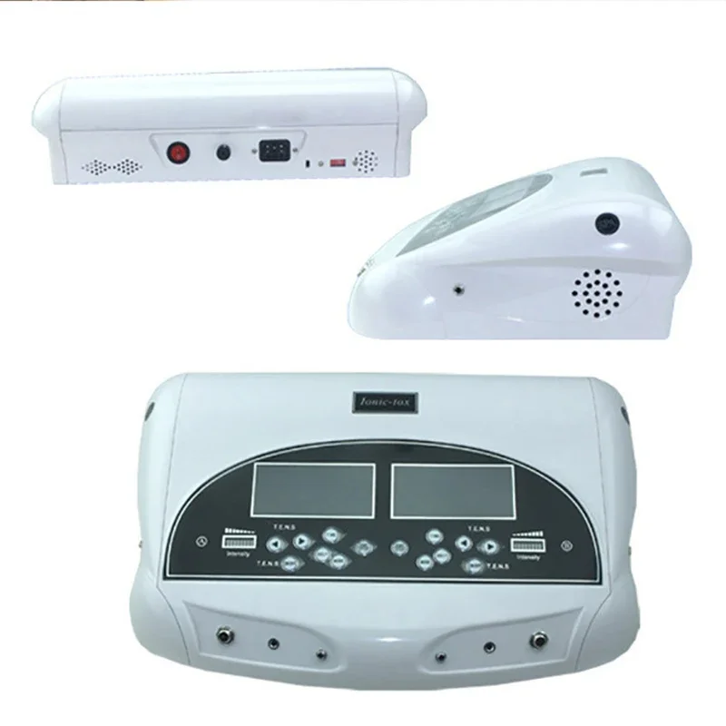 Dual Ionic Detox Foot Bath SPA System Feet Electric Massager LCD Display Cell Detoxification Machine with Two Arrays and Belts