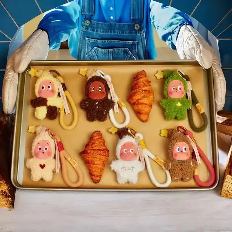 Caja ciega de galletas horneadas con forma de estrella, centelleante, momentos deliciosos, POP MART, colgante de peluche, adornos brillantes, regalo festivo