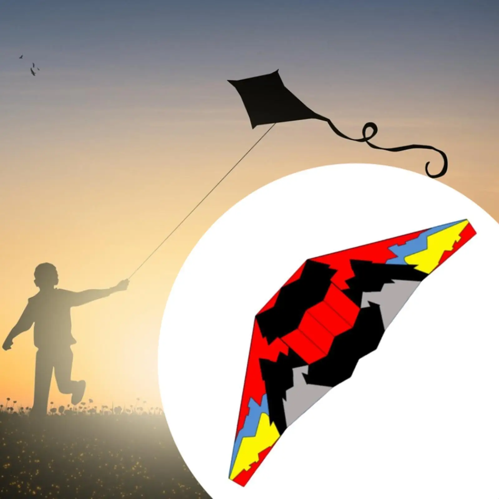 Glider Kites for Adults Easy Carrying Easy Assembly Beach Kite for Kids Children Game Activity for Beach Lawn Travel Yard Garden