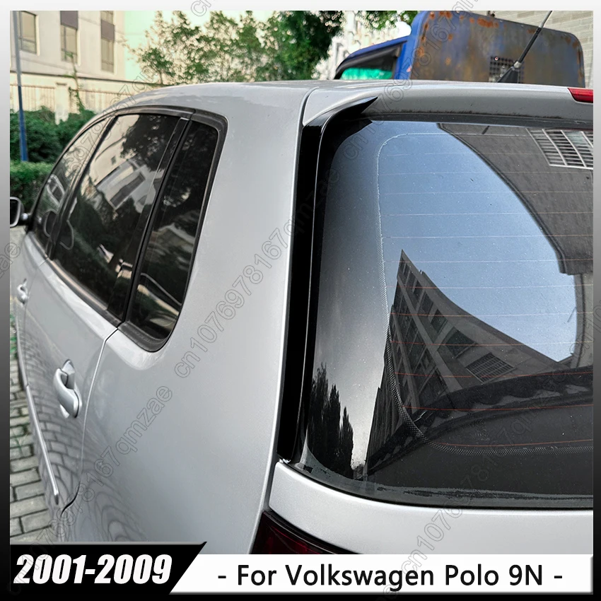 Car Rear Side Wing Spoiler Body Kits Exterior Decoration Modification Gloss Black For Volkswagen VW Polo 9N 2001-2009