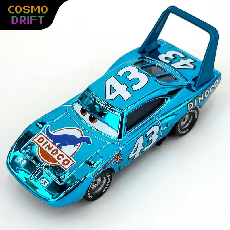Diecast The King 43 Chrome Racing Car Model - Cars Strip Weathers Alloy Toy for Boys, Collectible Display Gift
