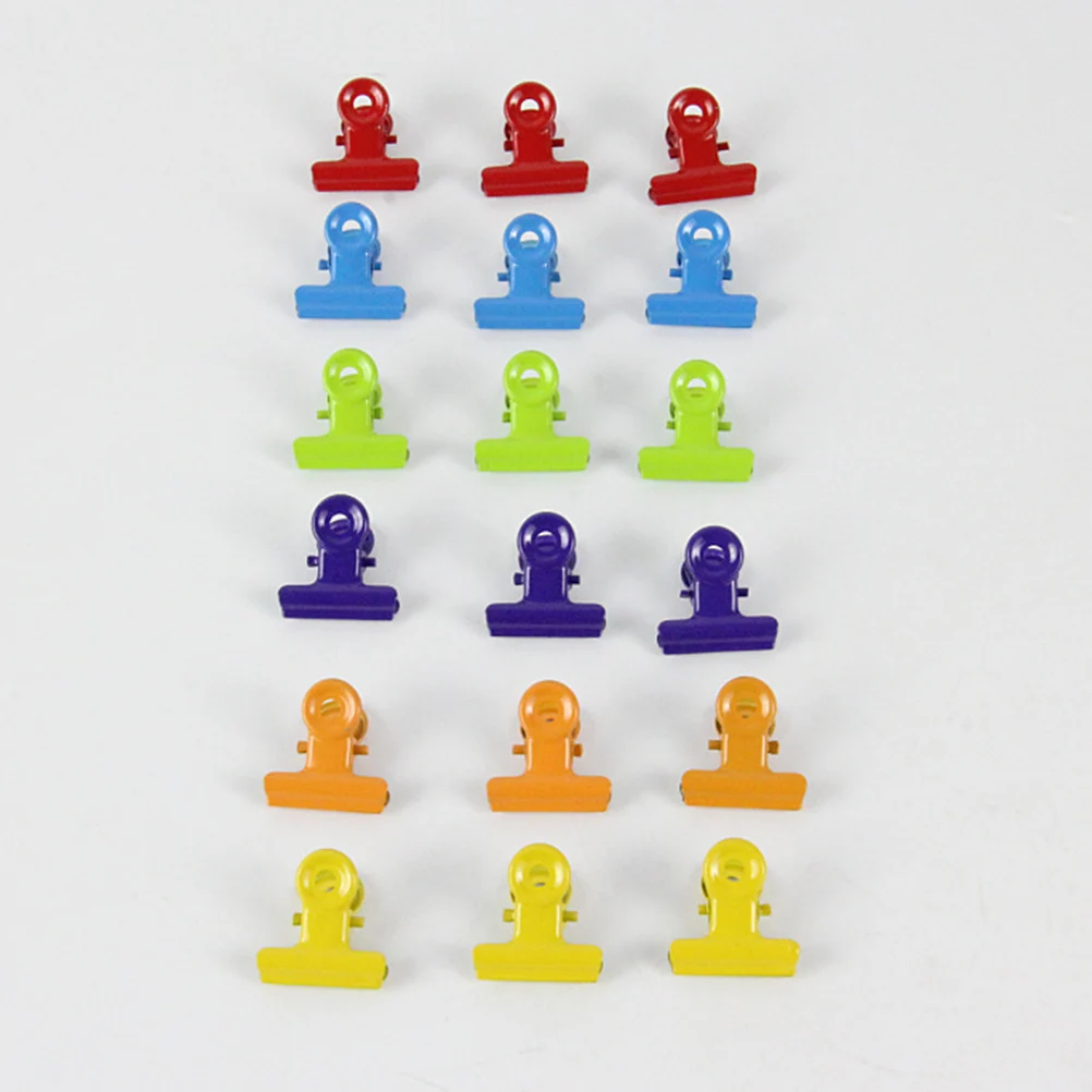 24pcs Metal Clips Bill Holder Storege Clips Lacquered Metal Clips Colorful Metal Clips Mixed Color 22mm