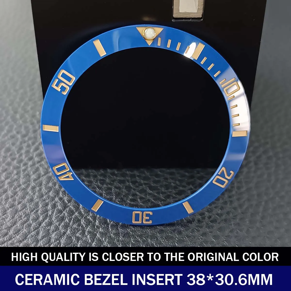 Sloping Ceramic Bezel Insert 38*30.6mm Replacement of Watch Accessories Parts image 3