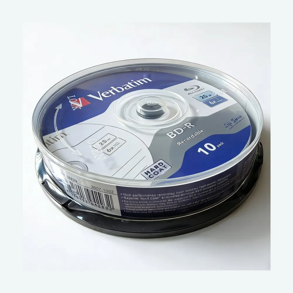 Verbatim BD-R 25GB 6X Recordable Blue Ray Disc BDR Blank Bluray Disks 10pcs/lot
