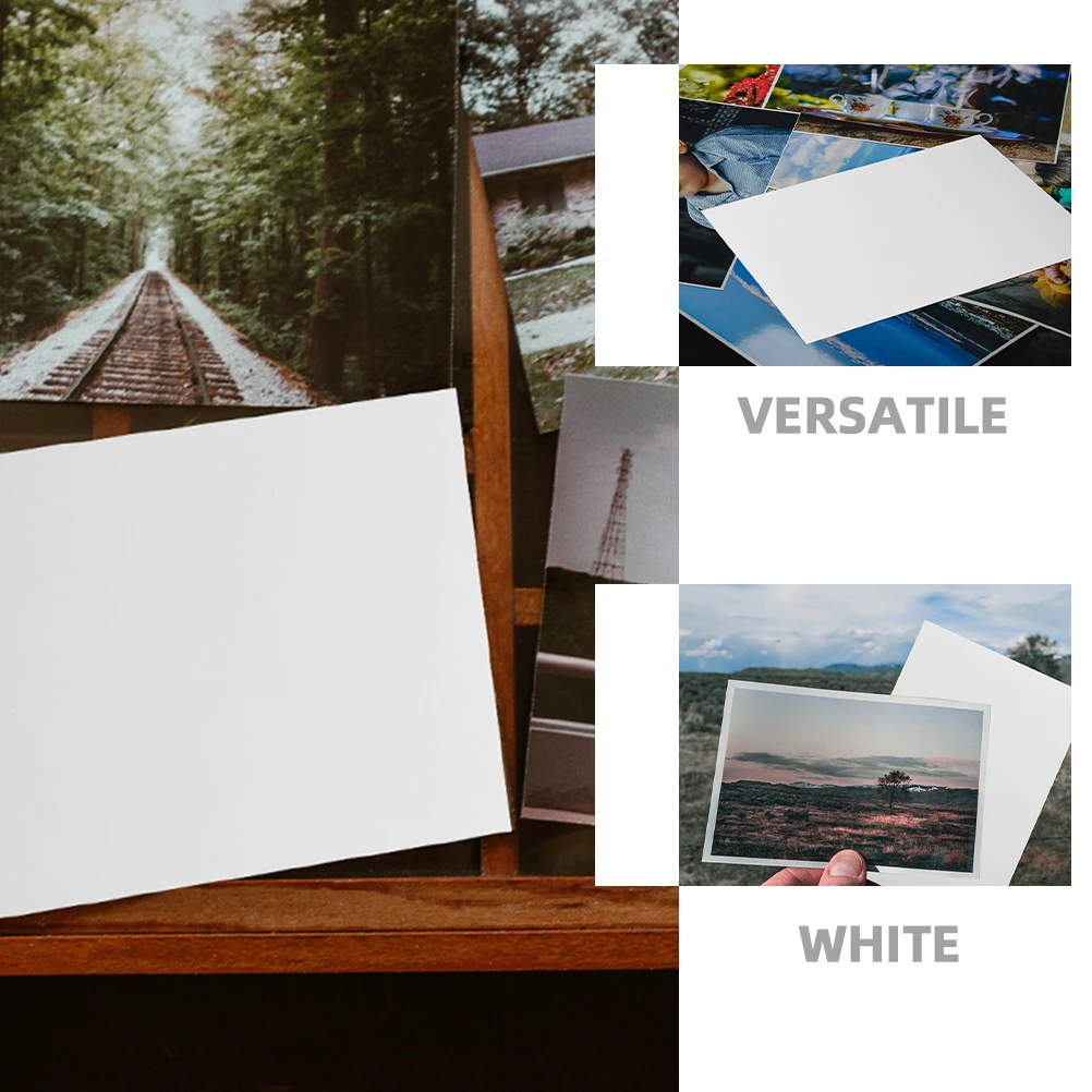 100 Pcs Waterproof High Glossy Photo Paper Quick Drying Printing Sheets Vibrant Finish Compact Size Picture for Printers