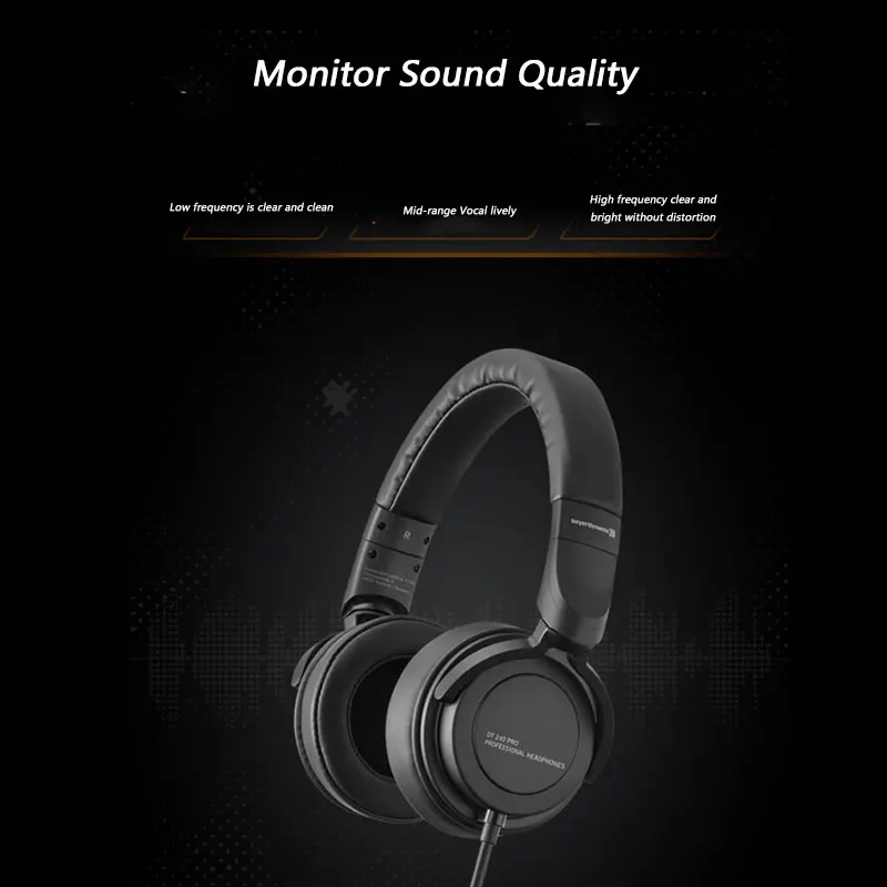 Beyerdynamic DT 240 Pro headband portable monitor headphones standard HiFi sound quality high-end quality music grade headphones