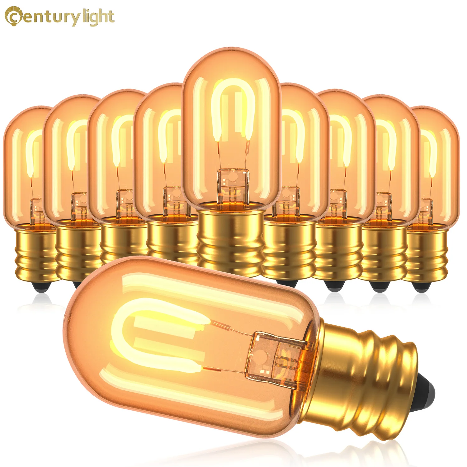 10PCS Led Light Bulb Retro Edison T22 Led Lamp 1W E14 E12 Room Decoration 2200K Gold Glass Dimmable Lamp Amber Replace Light