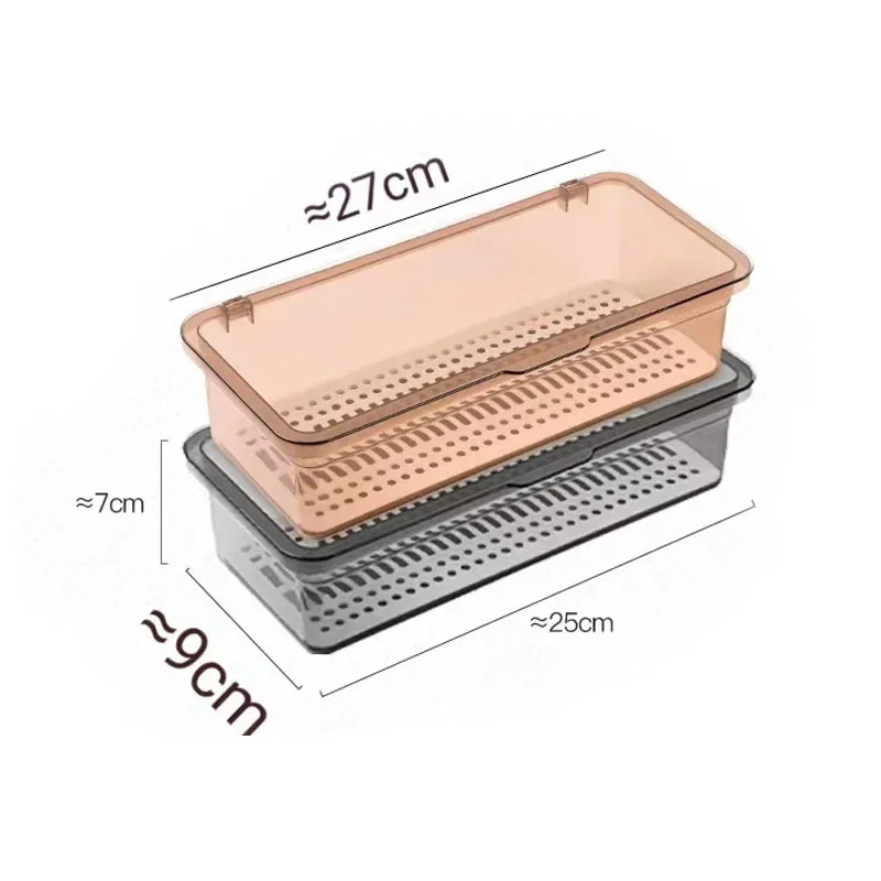 Transparent Makeup Brush Storage Box Dustproof Beauty Egg Lipstick Storage Box With Cover Portable Desktop Storage Bucket