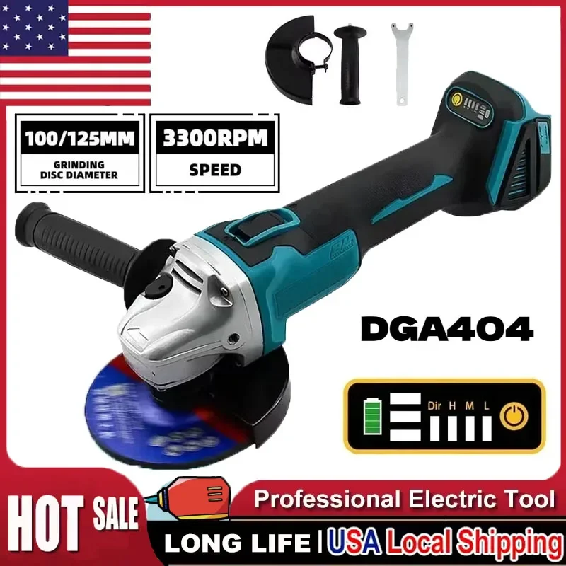 

Fit Makita 125/100mm DGA404 Brushless Lithium Electric Angle Grinder Rechargeable Cutting Machine High Power Polishing Machine