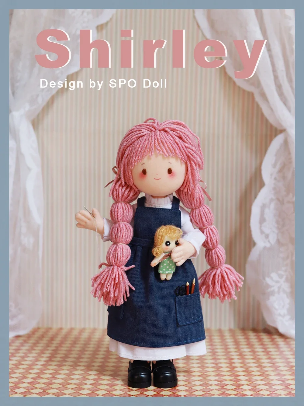 Handmade Girl Shirley Doll Diy Material Bag Self Sewn Fabric Joint Doll Making Plush Doll Girl Birthday Toy Gift Bedroom Decorat