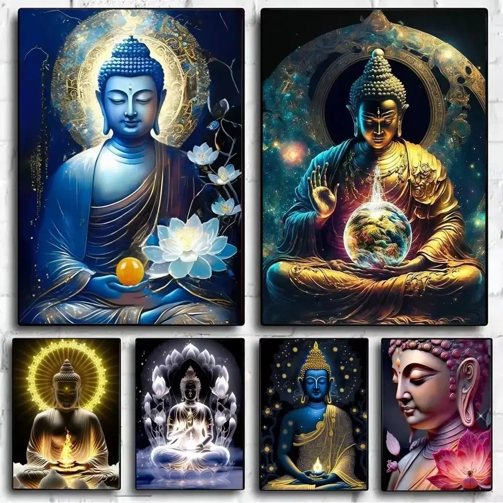 Indian Buddha Statue Meditation Chakra Diy Diamond Painting Cross Stitch Kits Diamond Mosaic Embroidery Sale New